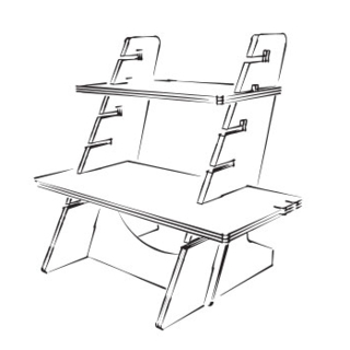 Stehpult Aufsatz «Dimitri». So geht Ergonomie heute. Aus Karton. - Bild 5